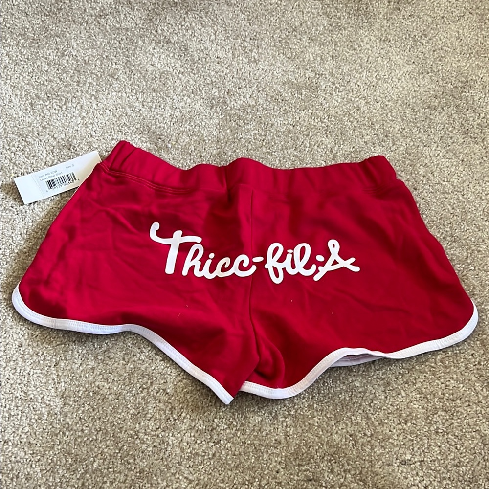 Women's Red Shorts “Thicc-Fil-A”
